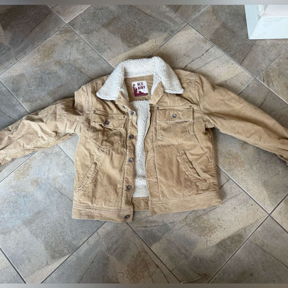 Vintage Old Navy Corduroy Sherpa-Lined Jacket Men’s Small